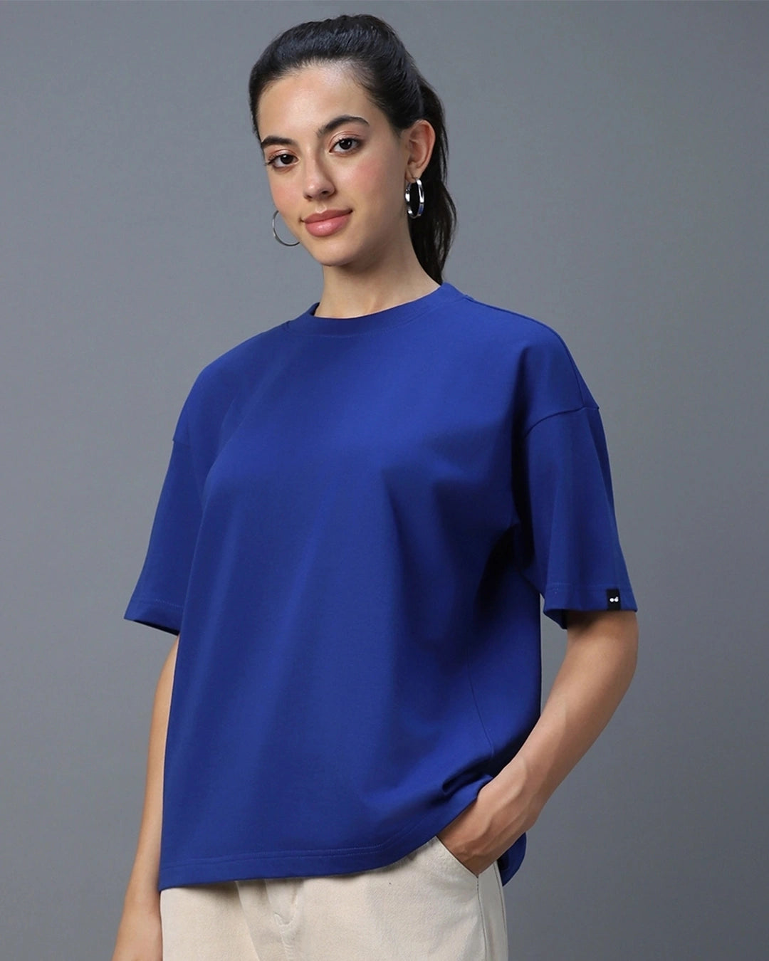 Women's Blue Oversized T-shirt