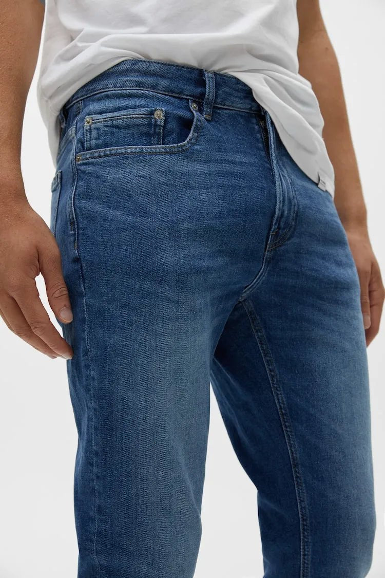 Denim blue color | Straight and slim Comfort Fit – Export Quality