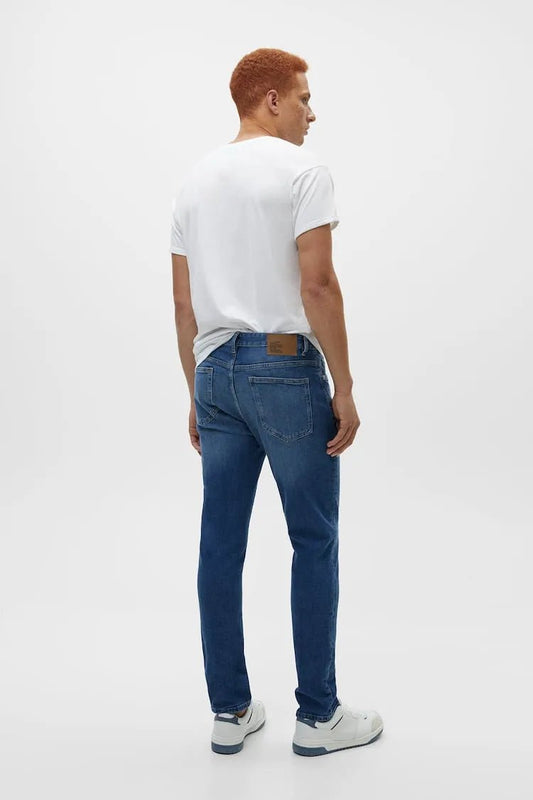 Denim blue color | Straight and slim Comfort Fit – Export Quality