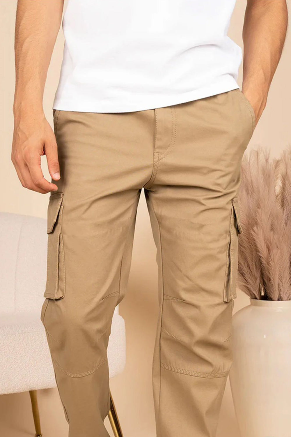 Biege- Relax Fit Cargo