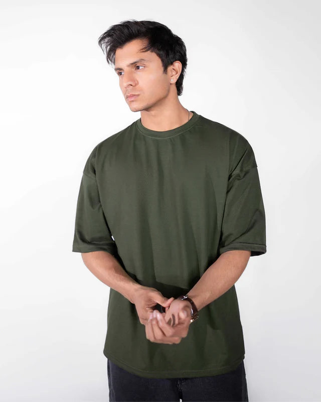 olive green Oversize  Tee