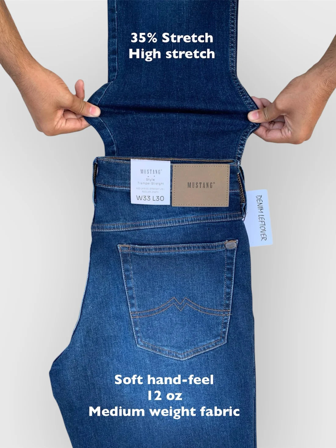 Men's Straight Fit Dark  mid - Blue Jeans