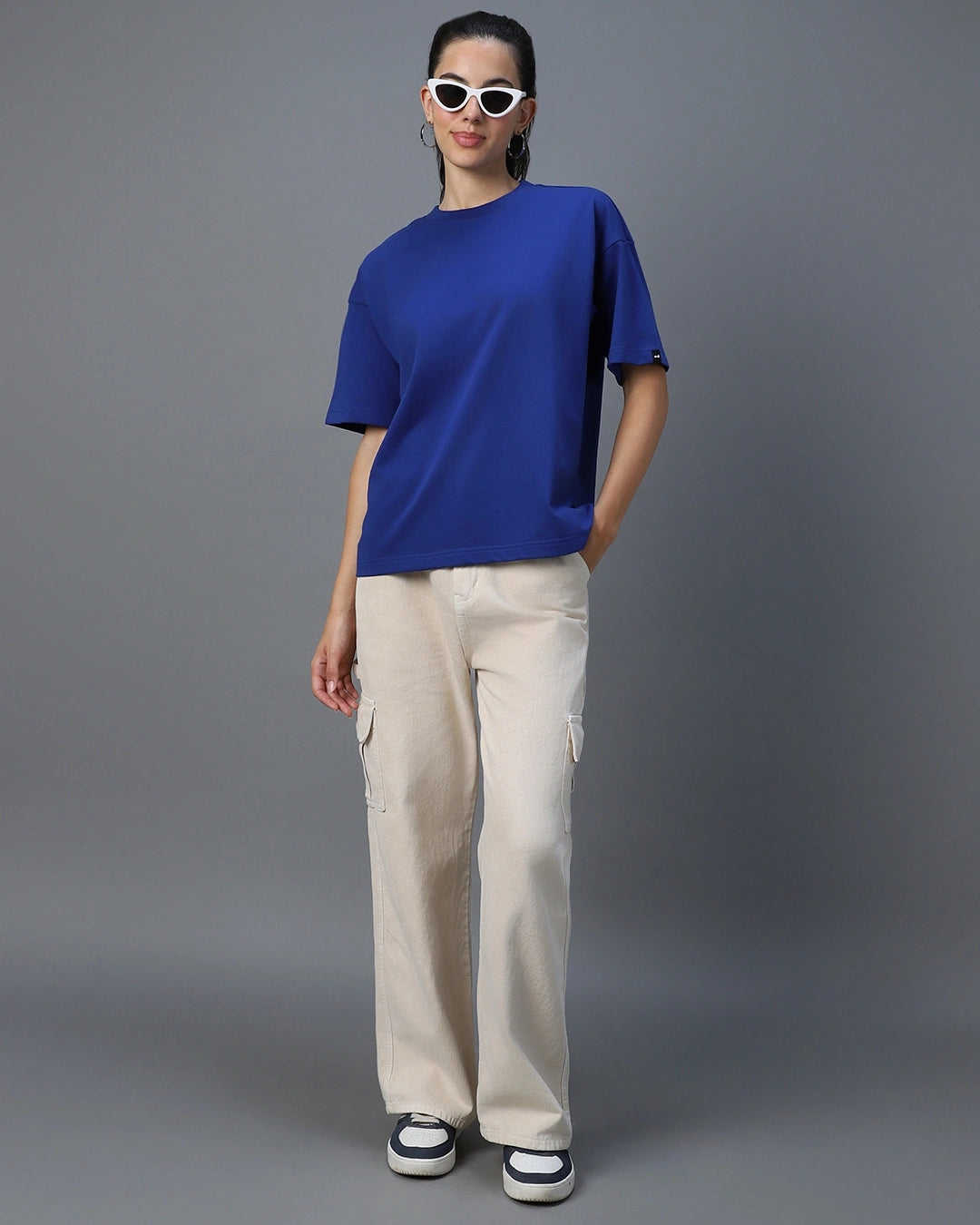 Women's Blue Oversized T-shirt