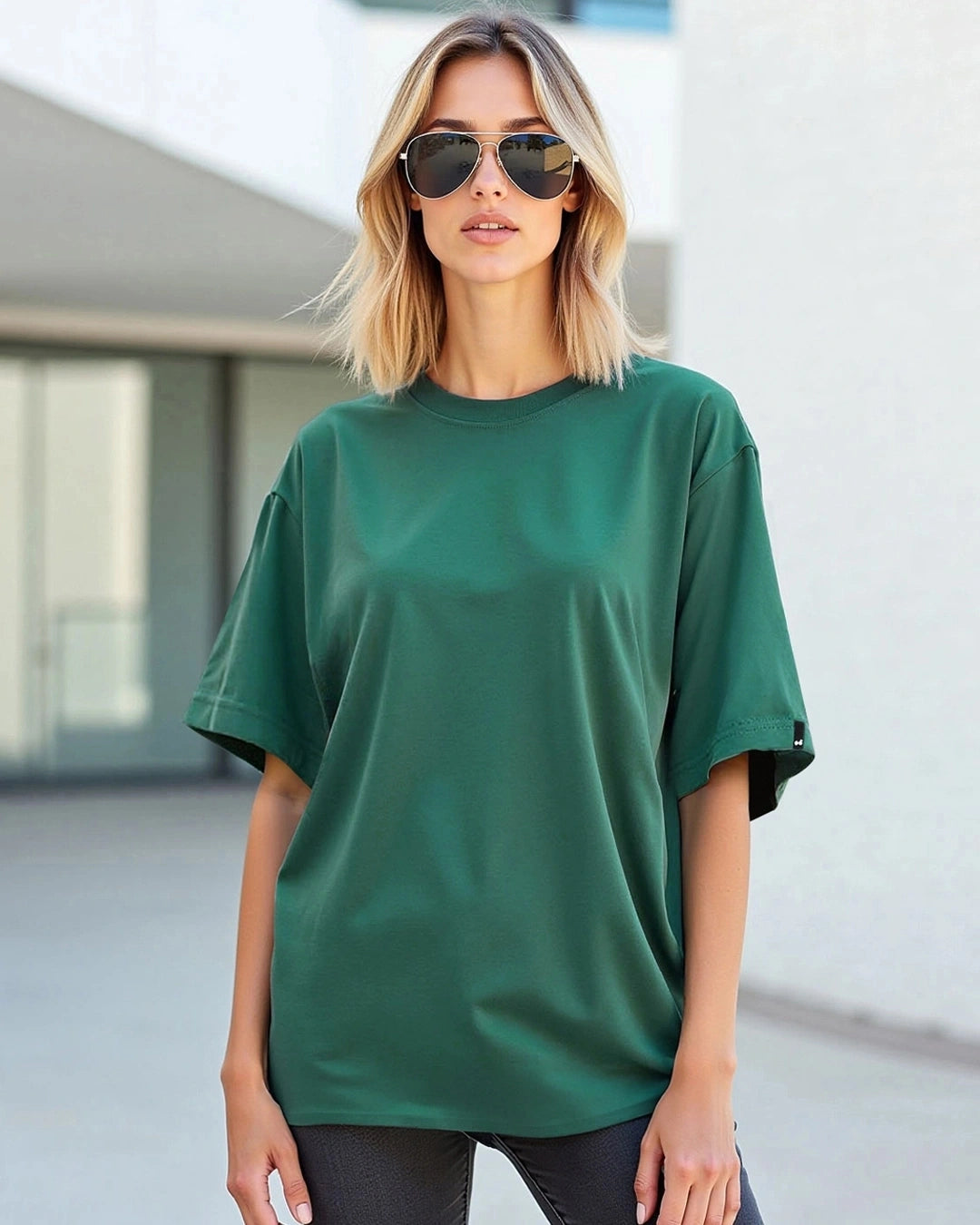 Women's Aventurine Green Oversized T-shirt