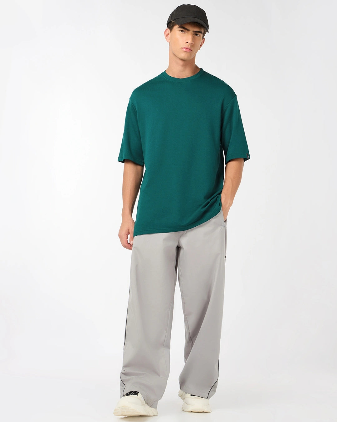 Men's Dark Sea Green Oversized T-shirt