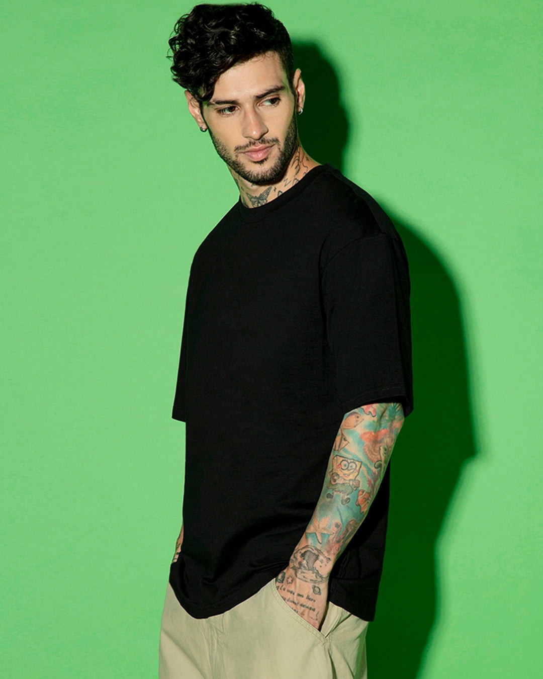 Men's Black Oversized T-shirt