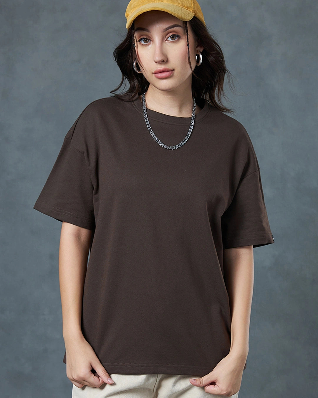 Women's Brown Oversized T-shirt