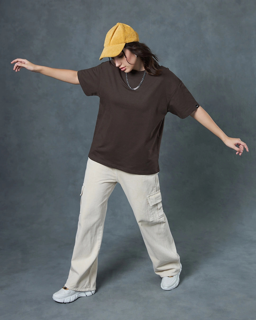 Women's Brown Oversized T-shirt