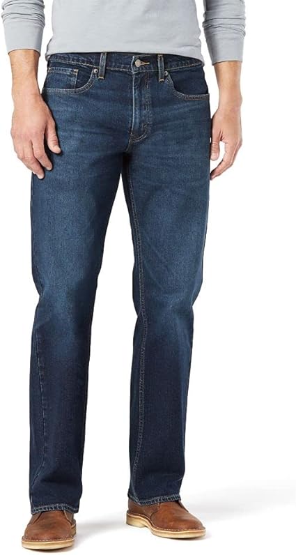 EXPORT LEFTOVER (DK. BLUE) stretched straight & comfort-fit.
