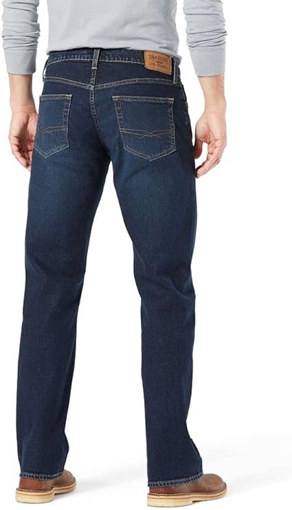 EXPORT LEFTOVER (DK. BLUE) stretched straight & comfort-fit.