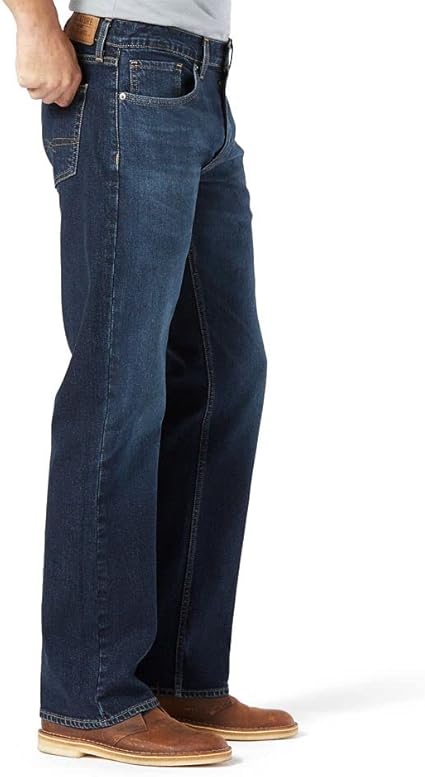 EXPORT LEFTOVER (DK. BLUE) stretched straight & comfort-fit.