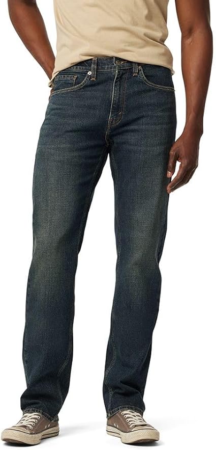 BLUE- GREEN EXPORT LEFTOVER stretched straight & comfort-fit.