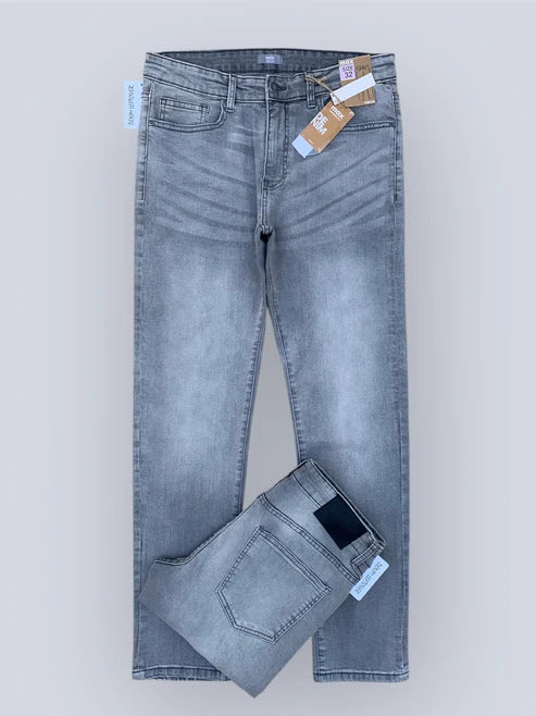 Men's Straight Fit Grey Jean (power stretch)