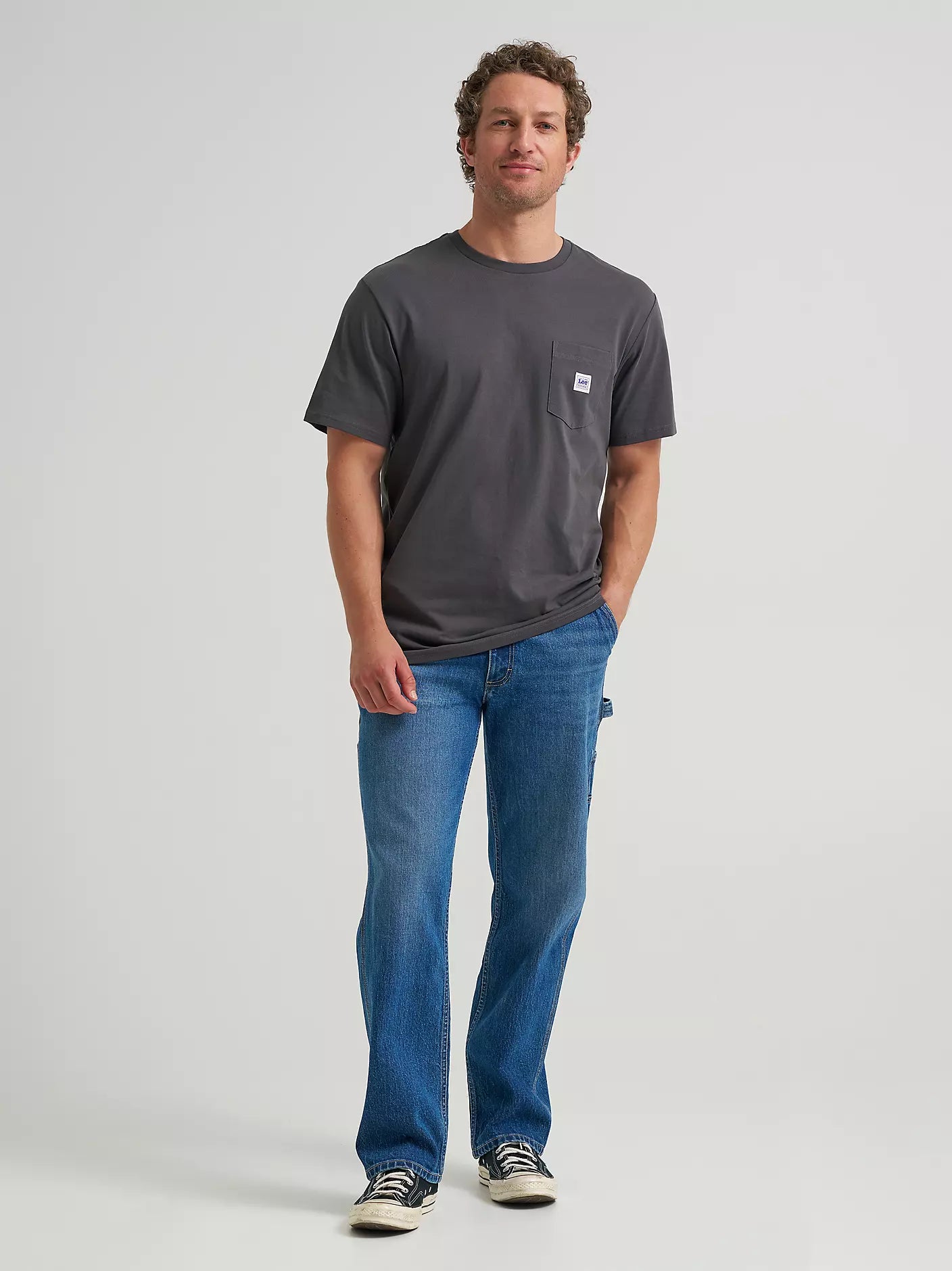 MID-BLUE Men's Legendary Loose Fit Carpenter Jeans (BRAND LEE)