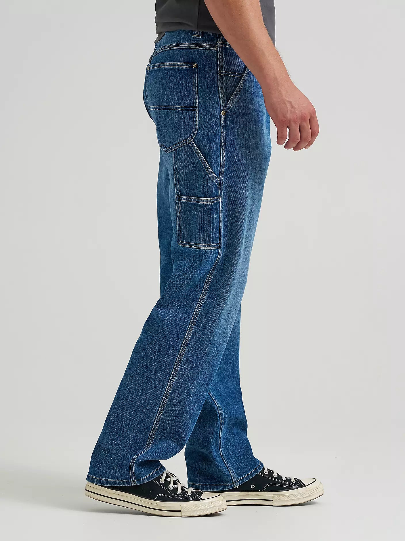 MID-BLUE Men's Legendary Loose Fit Carpenter Jeans (BRAND LEE)
