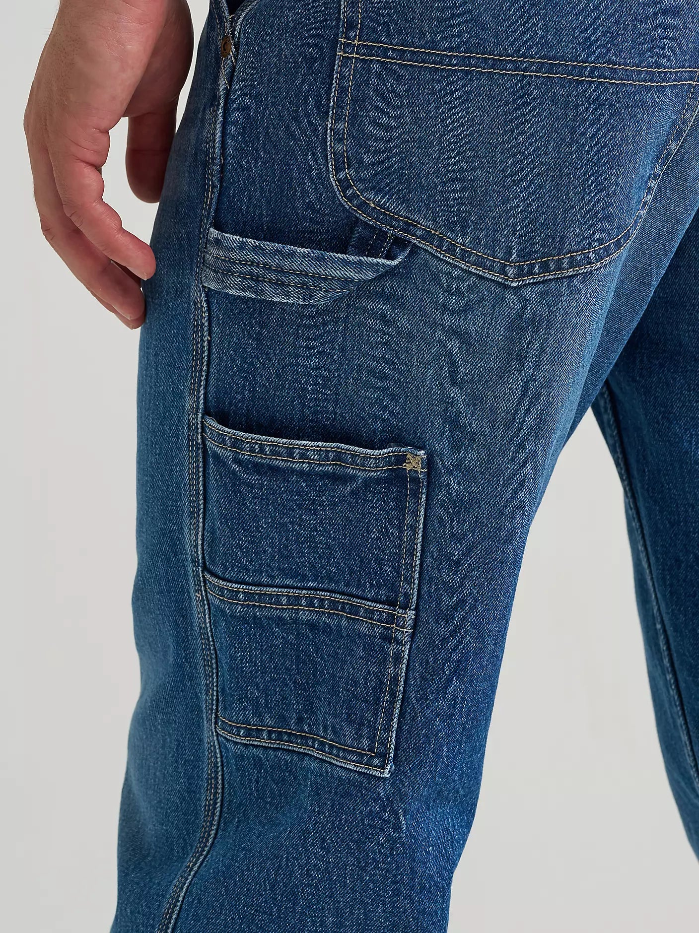 MID-BLUE Men's Legendary Loose Fit Carpenter Jeans (BRAND LEE)