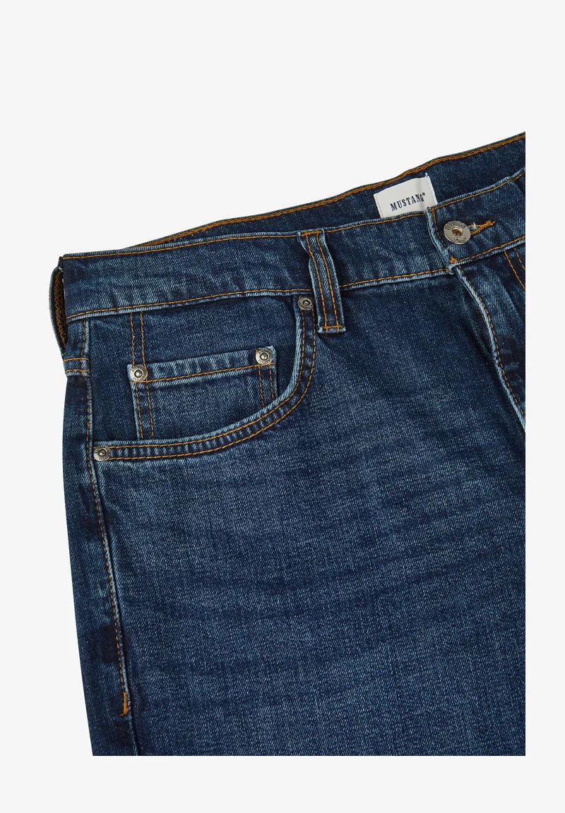 MUSTANG Dk BLUE  EXPORT LEFTOVER Men's Straight Fit (100% ORIGINAL)