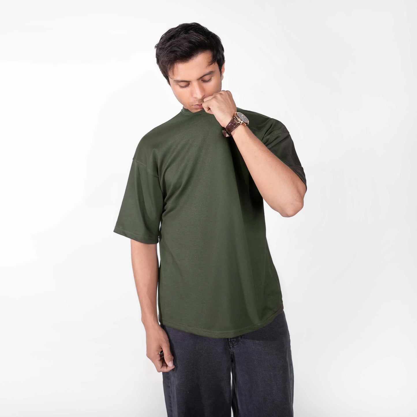 olive green Oversize  Tee