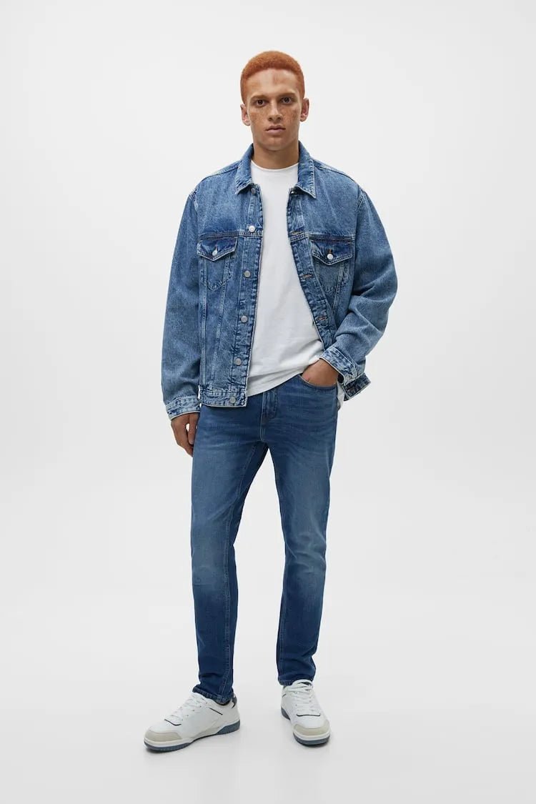 Denim blue color  | Straight and slim Comfort Fit – Export Quality