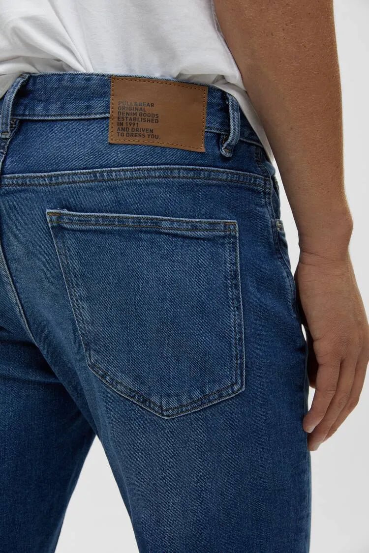 Denim blue color  | Straight and slim Comfort Fit – Export Quality