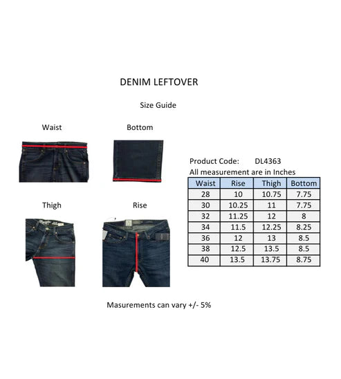 Men's Straight Fit Dark  mid - Blue Jeans