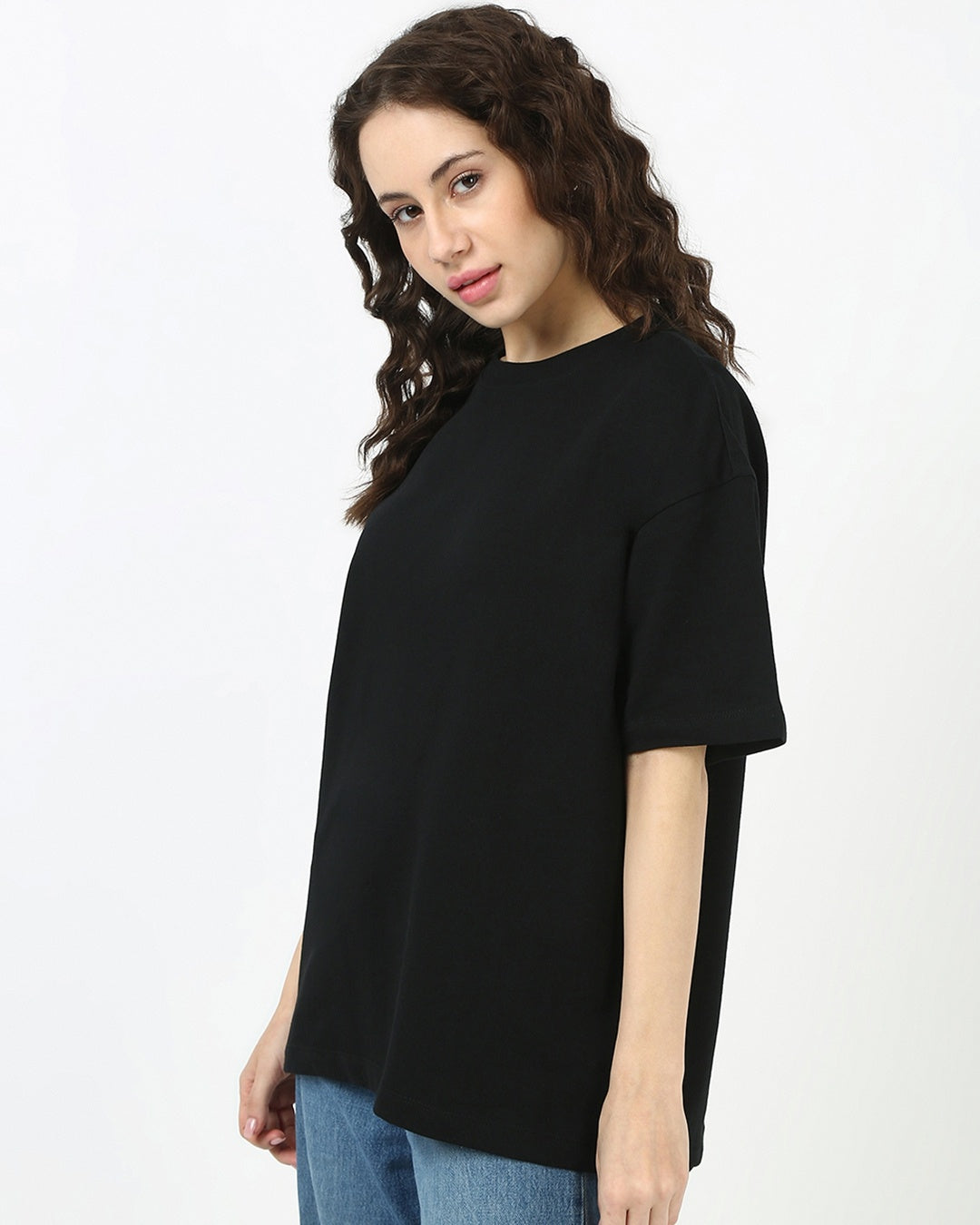 Women's Black Oversized T-shirt