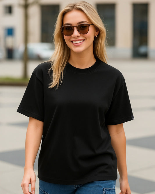 Women's Black Oversized T-shirt