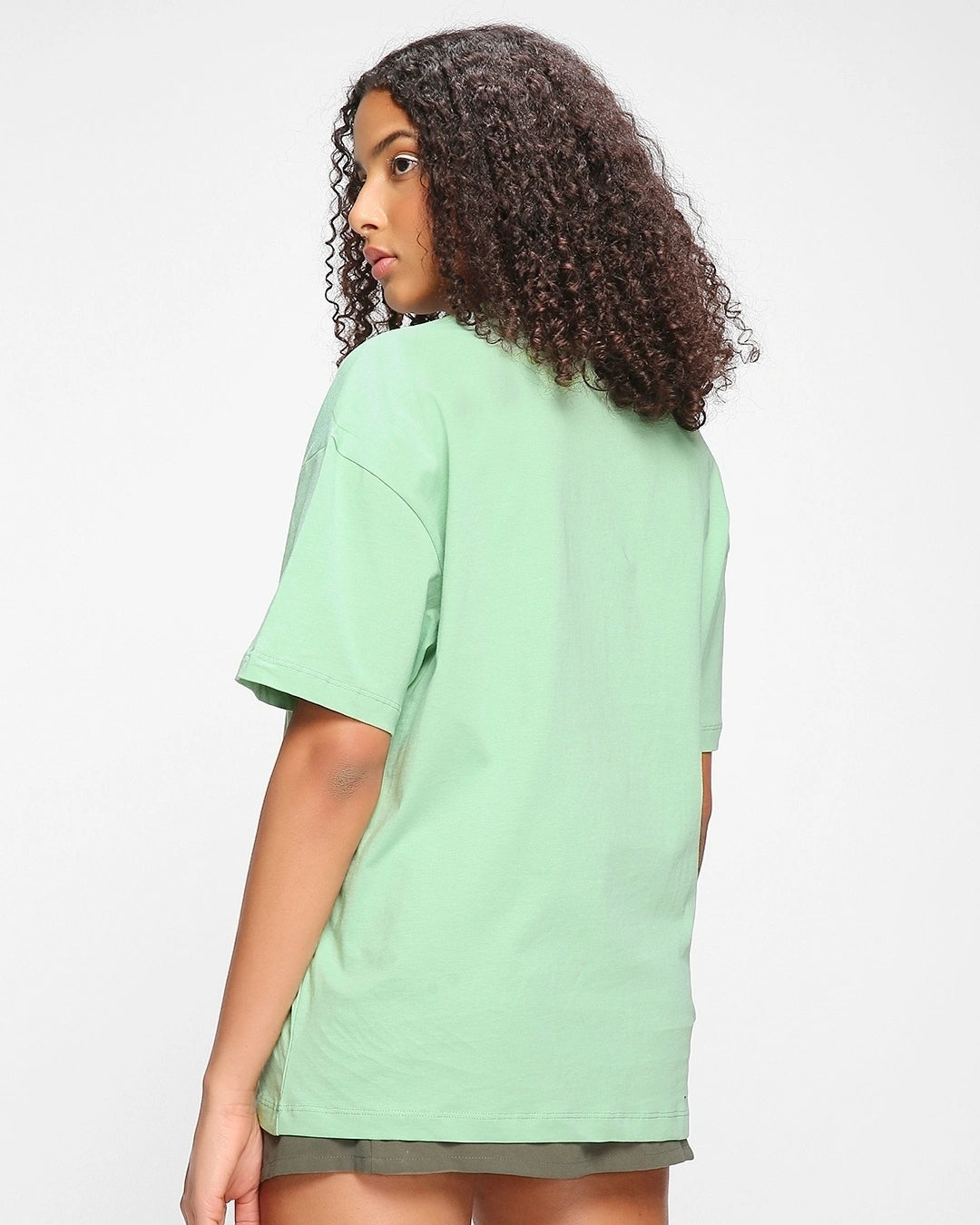 Women's Green Weirdos Forever Graphic Printed Oversized T-shirt