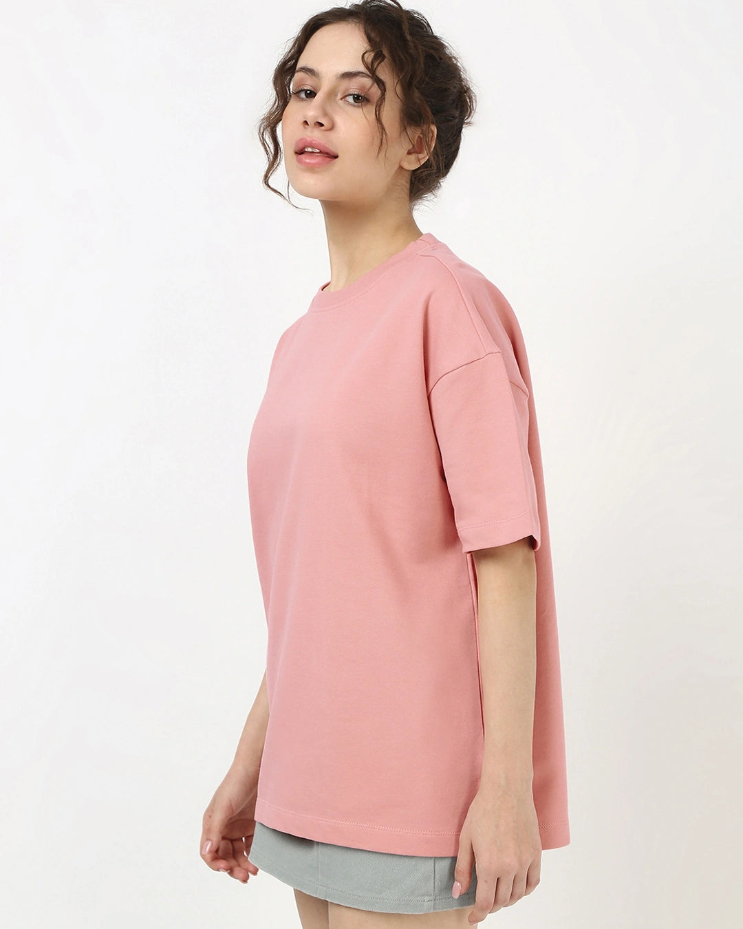 Women's Mellow Rose Pink Oversized T-shirt