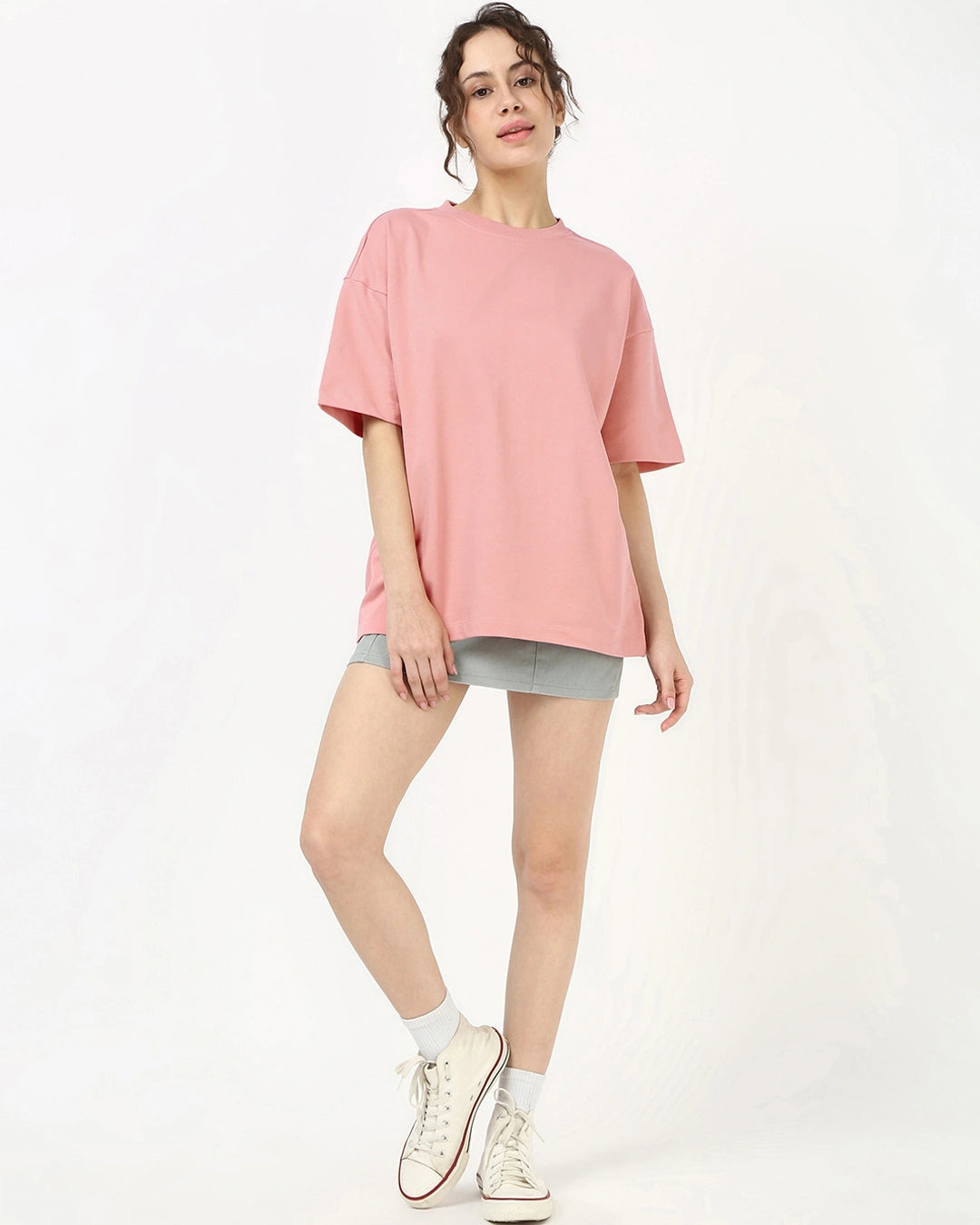 Women's Mellow Rose Pink Oversized T-shirt