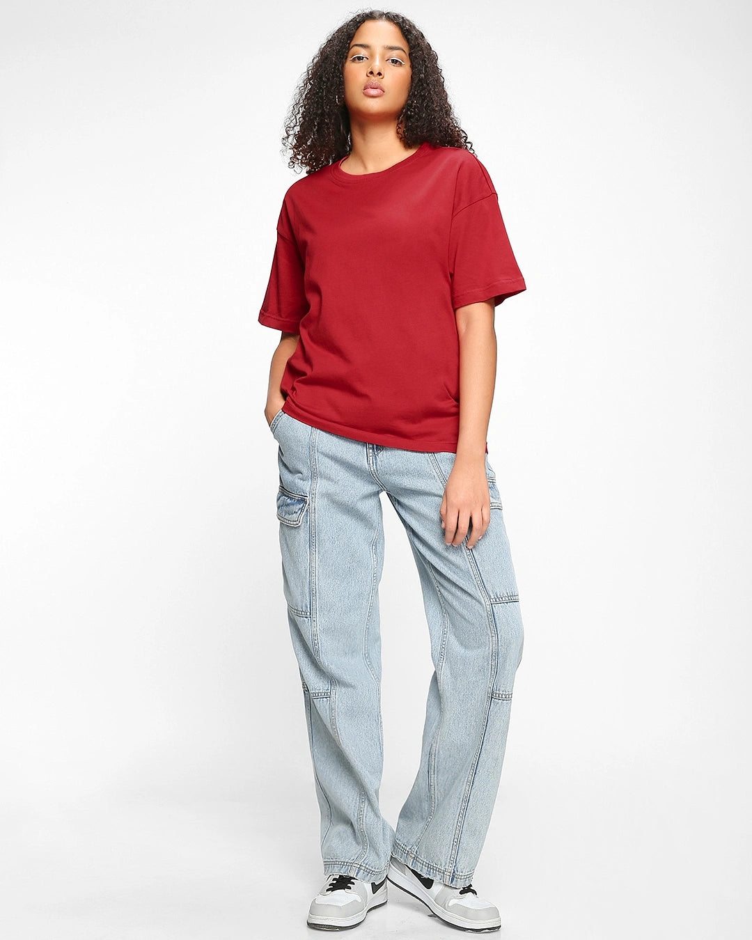Women's Red Oversized T-shirt